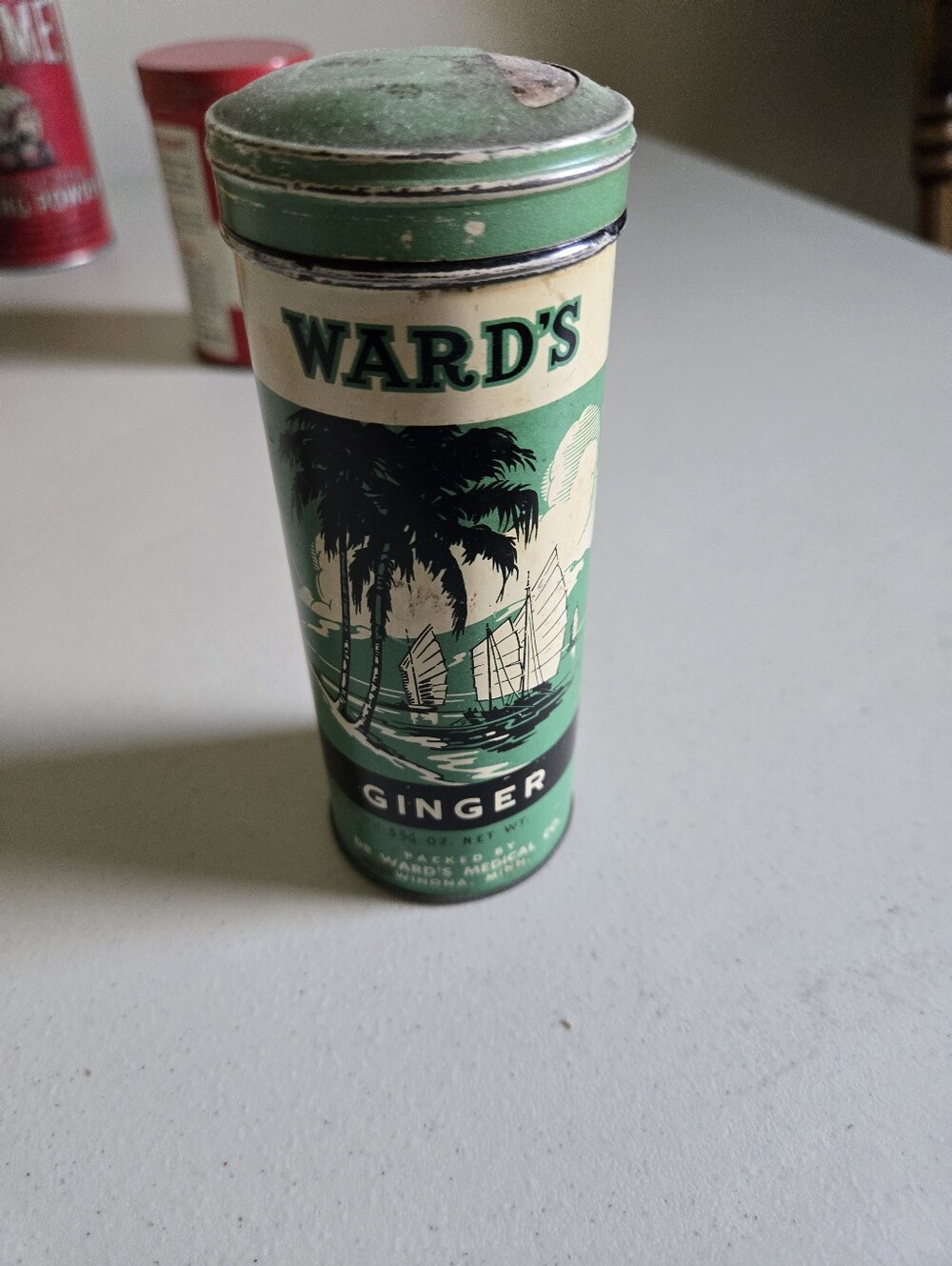Dr. Ward's Medical Company Ground Ginger Spice Tin- Kitchen Deco